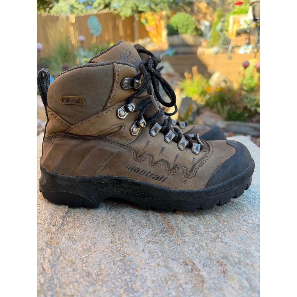 Montrail Torre Gentorx GTX Gore-Tex Brown Leather Hiking Boots Womens 6 Vibram